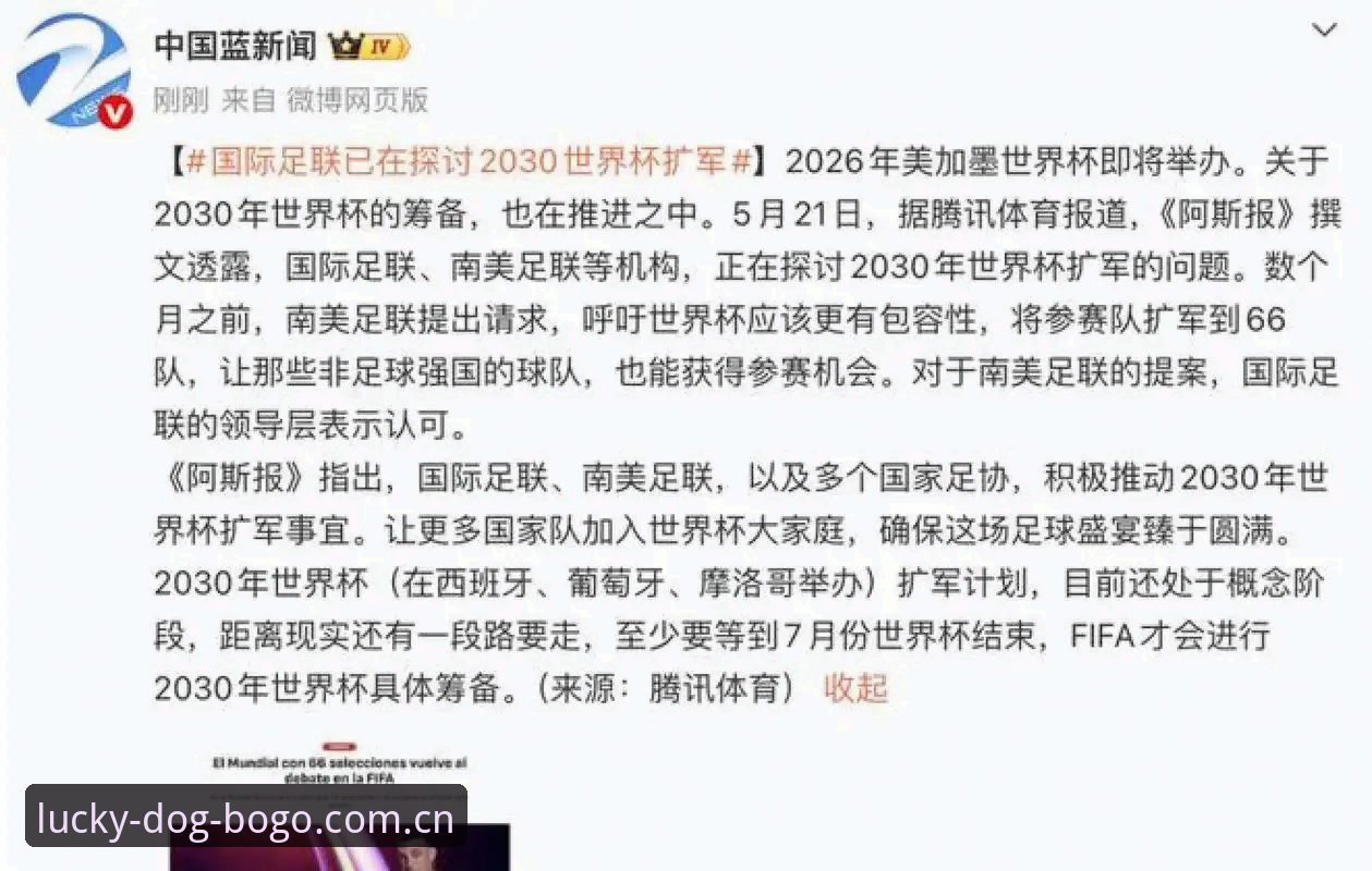 世界杯扩军计划详解：66队参赛的足球盛宴即将到来